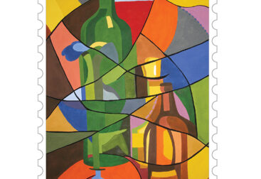 Postage stamp contemporary art